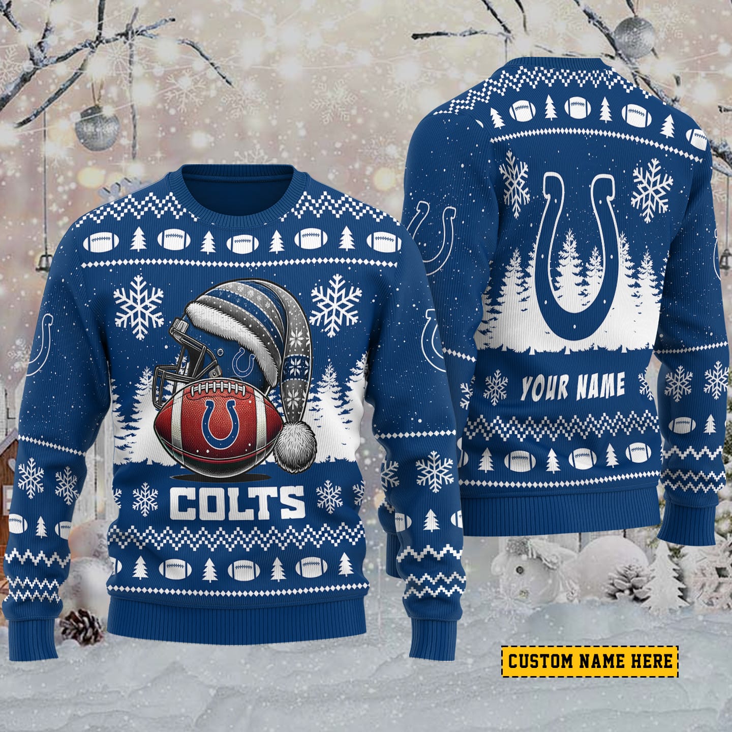 Indianapolis Colts Personalized Ugly Christmas Sweater AMCCLG001816