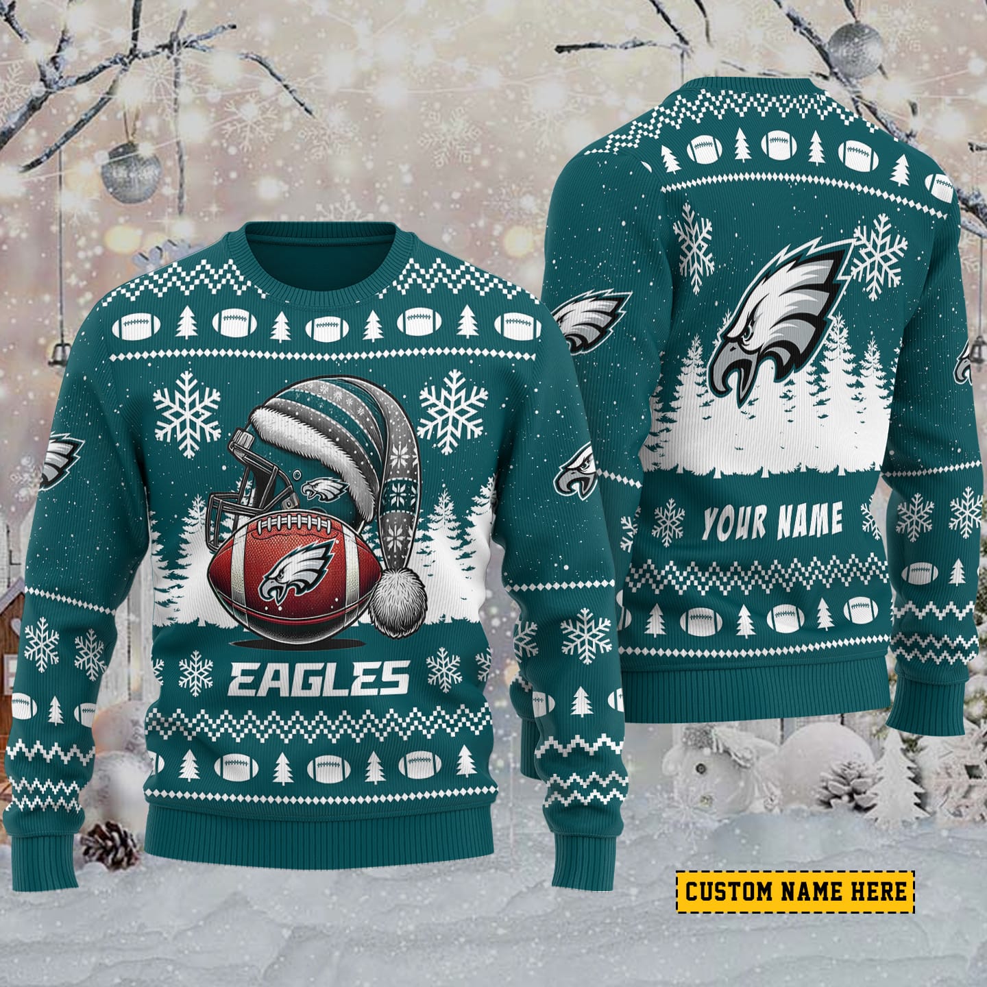Philadelphia Eagles Personalized Ugly Christmas Sweater AMCCLG001853
