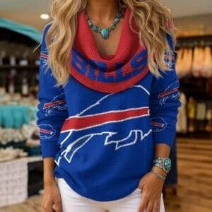 Buffalo Bills Premium Christmas Cowl Neck Sweater AMCCLG001875