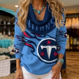 Tennessee Titans Premium Christmas Cowl Neck Sweater AMCCLG001901