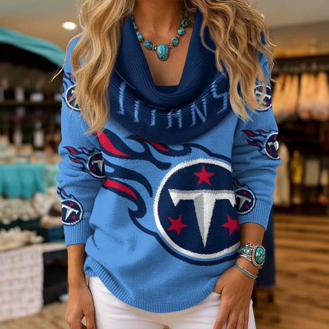 Tennessee Titans Premium Christmas Cowl Neck Sweater AMCCLG001901