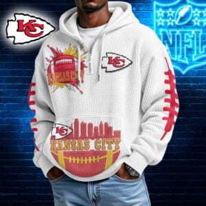 Kansas City Chiefs | Premium NFL Waffle Zipper Long Sleeve Hooded Sweatshirt AMCCLG001644