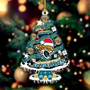 Jacksonville Jaguars Santa Hat Christmas Tree Ornament AMCACS000530