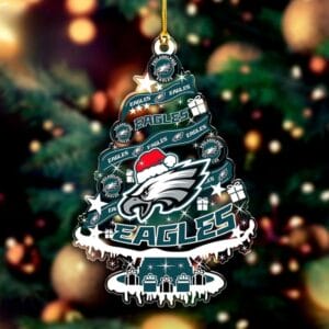 Philadelphia Eagles Santa Hat Christmas Tree Ornament AMCACS000541