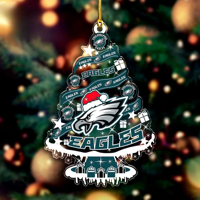 Philadelphia Eagles Santa Hat Christmas Tree Ornament AMCACS000541