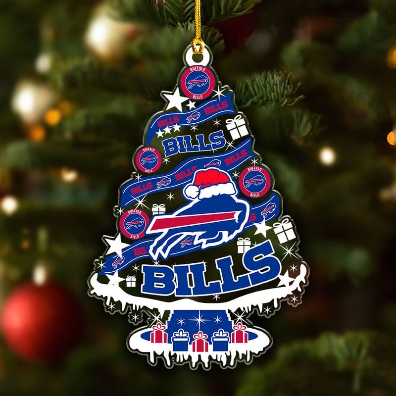 Buffalo Bills Santa Hat Christmas Tree Ornament AMCACS000519