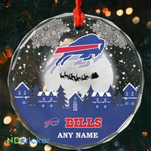 Buffalo Bills x Christmas Custom Any Name Glass Ornament AMCACS000615