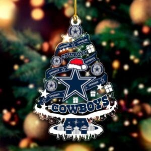 Dallas Cowboys Santa Hat Christmas Tree Ornament AMCACS000524