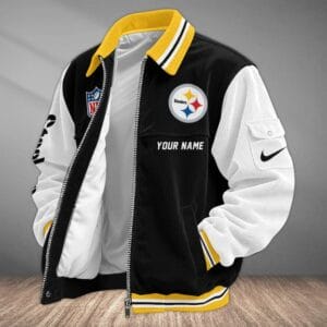 Pittsburgh Steelers Personalized Corduroy Bomber Jacket AMCCLG002134