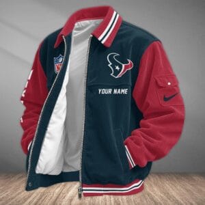 Houston Texans Personalized Corduroy Bomber Jacket AMCCLG002010