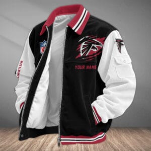 Atlanta Falcons Personalized Corduroy Bomber Jacket AMCCLG001911