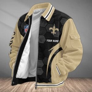New Orleans Saints Personalized Corduroy Bomber Jacket AMCCLG002099