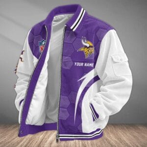 Minnesota Vikings Personalized Corduroy Bomber Jacket AMCCLG002081