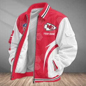 Kansas City Chiefs Personalized Corduroy Bomber Jacket AMCCLG002037