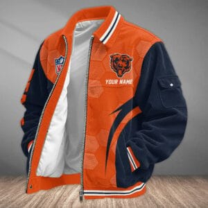 Chicago Bears Personalized Corduroy Bomber Jacket AMCCLG001948