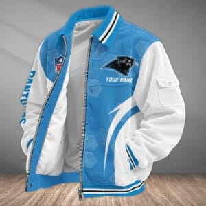 Carolina Panthers Personalized Corduroy Bomber Jacket AMCCLG001939