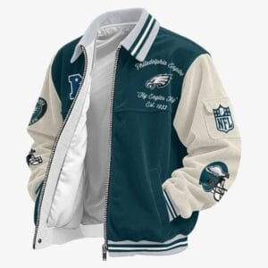 Philadelphia Eagles Personalized Corduroy Bomber Jacket AMCCLG002127