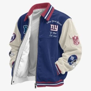 New York Giants Personalized Corduroy Bomber Jacket AMCCLG002109