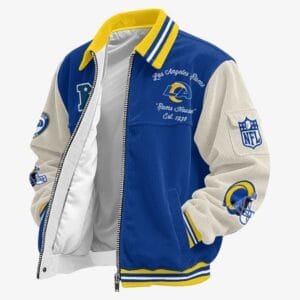 Los Angeles Rams Personalized Corduroy Bomber Jacket AMCCLG002065