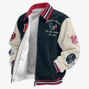 Houston Texans Personalized Corduroy Bomber Jacket AMCCLG002011