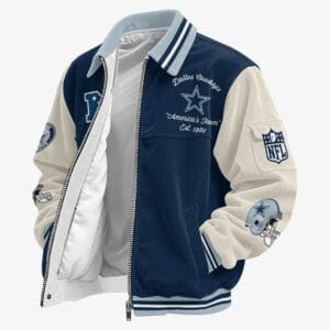 Dallas Cowboys Personalized Corduroy Bomber Jacket AMCCLG001976