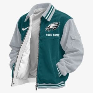 Philadelphia Eagles Personalized Corduroy Bomber Jacket AMCCLG002128