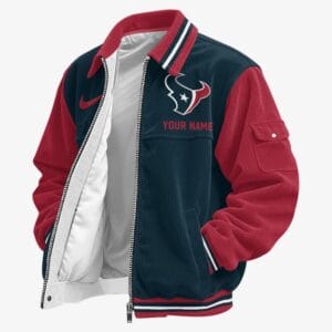 Houston Texans Personalized Corduroy Bomber Jacket AMCCLG002012