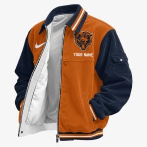 Chicago Bears Personalized Corduroy Bomber Jacket AMCCLG001950