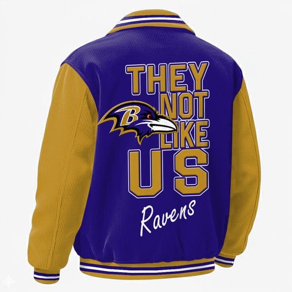 Baltimore Ravens Personalized Corduroy Bomber Jacket AMCCLG001923 - Image 2