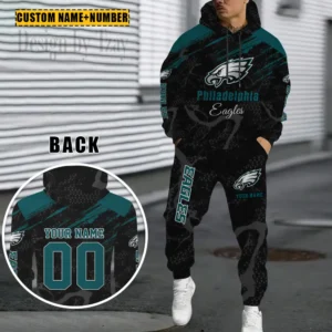 Philadelphia Eagles Custom Any Name Combo Hoodie and Sweatpants AMCCLG002469