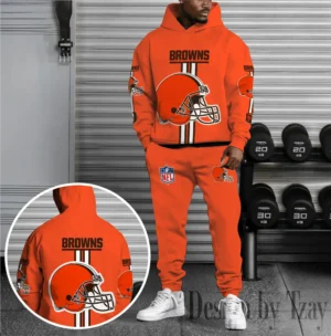 Cleveland Browns Custom Any Name Combo Hoodie and Sweatpants AMCCLG002439
