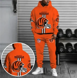 Cincinnati Bengals Custom Any Name Combo Hoodie and Sweatpants AMCCLG002438