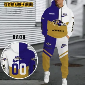 Baltimore Ravens Custom Any Name Combo Hoodie and Sweatpants AMCCLG002429