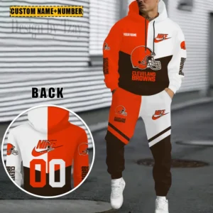 Cleveland Browns Custom Any Name Combo Hoodie and Sweatpants AMCCLG002440