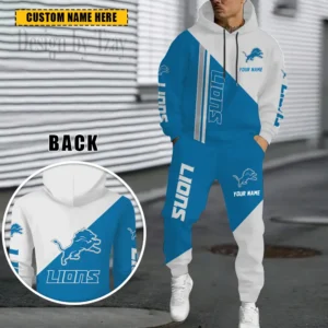 Detroit Lions Custom Any Name Combo Hoodie and Sweatpants AMCCLG002450
