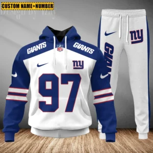 New York Giants Custom Any Name Combo Hoodie and Sweatpants AMCCLG002419