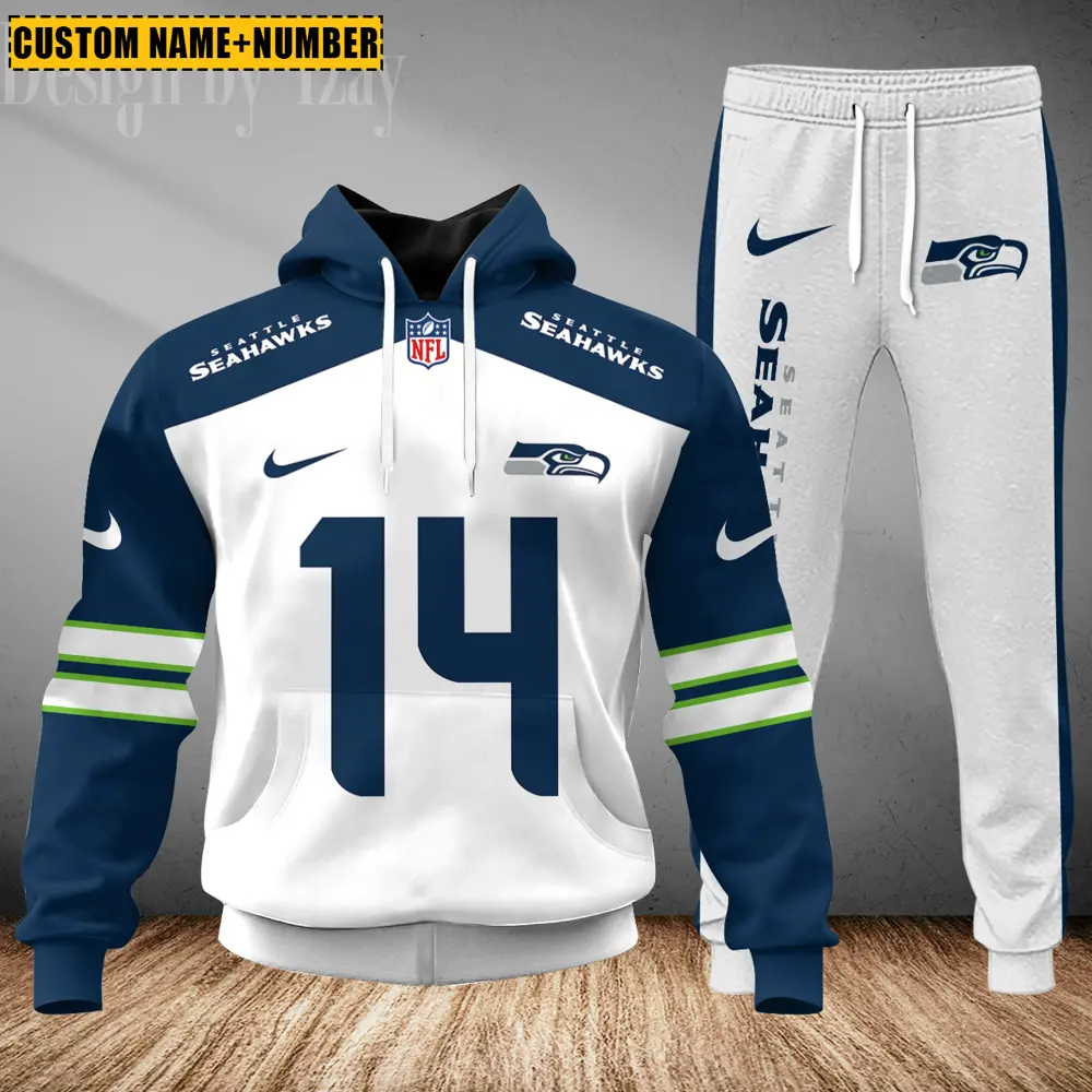 Seattle Seahawks Custom Any Name Combo Hoodie and Sweatpants AMCCLG002424
