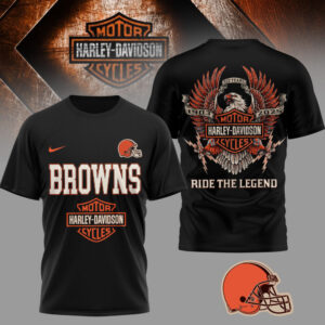 Cleveland Browns | Premium NFL 122 Year Harley Davidson 3D Shirt AMCCLG002479