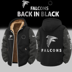 Atlanta Falcons Customized Any Name Zip-Up Velvet Jacket Gift for Fans AMCCLG002505