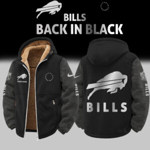 Buffalo Bills Customized Any Name Zip-Up Velvet Jacket Gift for Fans AMCCLG002497