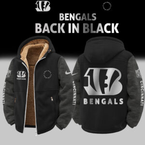 Cincinnati Bengals Customized Any Name Zip-Up Velvet Jacket Gift for Fans AMCCLG002517