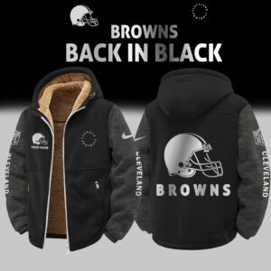 Cleveland Browns Customized Any Name Zip-Up Velvet Jacket Gift for Fans AMCCLG002508