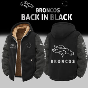 Denver Broncos Customized Any Name Zip-Up Velvet Jacket Gift for Fans AMCCLG002502
