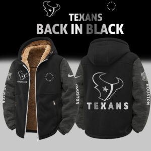 Houston Texans Customized Any Name Zip-Up Velvet Jacket Gift for Fans AMCCLG002503