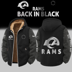 Los Angeles Rams Customized Any Name Zip-Up Velvet Jacket Gift for Fans AMCCLG002509