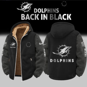 Miami Dolphins Customized Any Name Zip-Up Velvet Jacket Gift for Fans AMCCLG002504