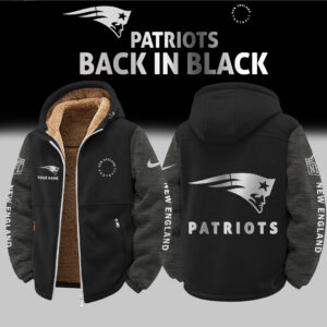 New England Patriots Customized Any Name Zip-Up Velvet Jacket Gift for Fans AMCCLG002526