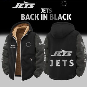 New York Jets Customized Any Name Zip-Up Velvet Jacket Gift for Fans AMCCLG002500