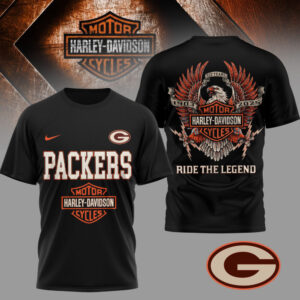 Green Bay Packers | Premium NFL 122 Year Harley Davidson 3D Shirt AMCCLG002483