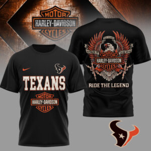 Houston Texans | Premium NFL 122 Year Harley Davidson 3D Shirt AMCCLG002484